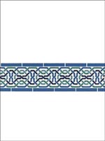 Darro Mosaic Aegean Border 5006020 by Schumacher Wallpaper for sale at Wallpapers To Go