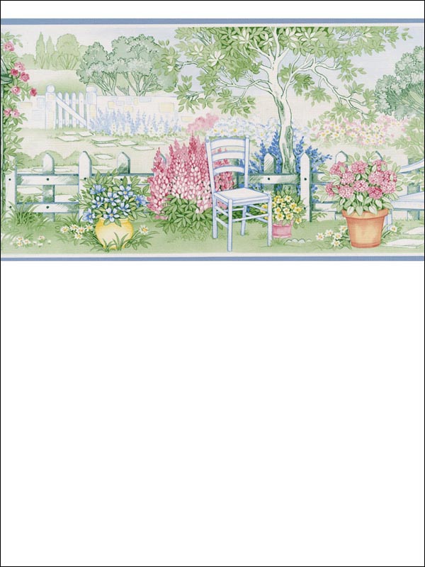 Garden Border CN73861 by Norwall Wallpaper for sale at Wallpapers To Go