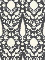 Chenonceau Charcoal Wallpaper 5004123 by Schumacher Wallpaper for sale at Wallpapers To Go