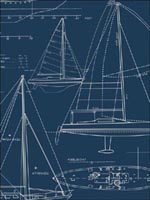 Yacht Blueprint Wallpaper YC61312 by Wallquest Wallpaper for sale at Wallpapers To Go