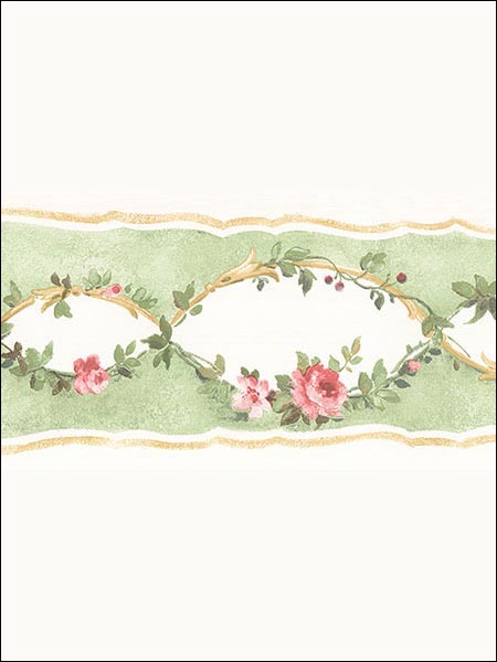 Floral Border PP79059 by Norwall Wallpaper for sale at Wallpapers To Go