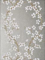 St Albans Grove White on Silver Wallpaper AT6156 by Anna French Wallpaper for sale at Wallpapers To Go