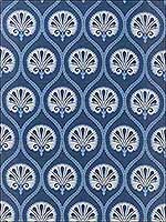 Kimberly Blue and White Fabric F985019 by Thibaut Fabrics for sale at Wallpapers To Go