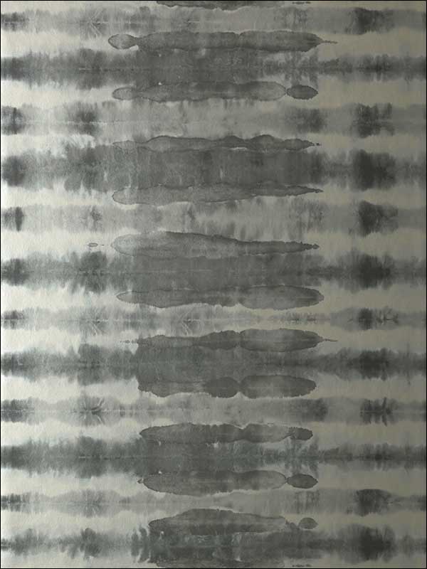 wallpaper sample for Anna French AT7944 Margate Black on Mylar Wallpaper