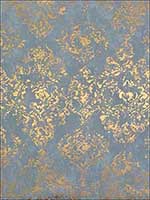 Stargazer Blue Gold Wallpaper NW3565 by Antonina Vella Wallpaper for sale at Wallpapers To Go