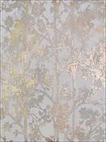 Shimmering Foliage White Gold Wallpaper NW3583 by Antonina Vella Wallpaper for sale at Wallpapers To Go