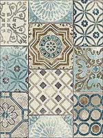 Moroccan Tile Wallpaper NW30002 by Nextwall Wallpaper for sale at Wallpapers To Go