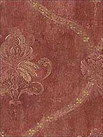Regal Damask Red Ochre Wallpaper CH22565 by Patton Norwall Wallpaper for sale at Wallpapers To Go