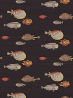 Acquario Charcoal Wallpaper 9710048 by Cole and Son Wallpaper for sale at Wallpapers To Go
