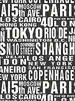 Black Around The World Wallpaper NW31400 by Nextwall Wallpaper for sale at Wallpapers To Go