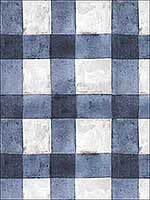 Buffalo Plaid Blue Wallpaper RMK11432WP by York Wallpaper for sale at Wallpapers To Go