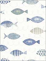 Key West Blue Sea Fish Wallpaper 312012043 by Chesapeake Wallpaper for sale at Wallpapers To Go