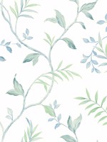 Watercolor Leaf Trail Sea Glass Wallpaper NW38204 by NextWall Wallpaper for sale at Wallpapers To Go