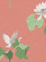 Lotus Coral Wallpaper FJ40011 by Mayflower Wallpaper for sale at Wallpapers To Go