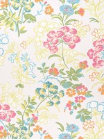 Spring Garden Cream Fabric F914340 by Thibaut Fabrics for sale at Wallpapers To Go