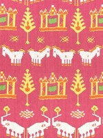 Kingdom Parade Pink Fabric F910640 by Thibaut Fabrics for sale at Wallpapers To Go