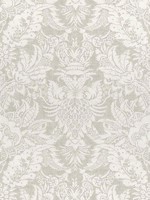 Chardonnet Damask Grey Fabric F972582 by Thibaut Fabrics for sale at Wallpapers To Go