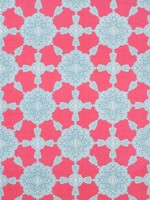 Medallion Paisley Pink and Turquoise Fabric F988726 by Thibaut Fabrics for sale at Wallpapers To Go