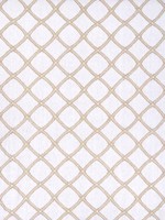 Majuli Embroidery Beige on White Fabric W788705 by Thibaut Fabrics for sale at Wallpapers To Go
