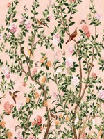 Jardin Bloom Pink 3 Panel Mural WTG-243373 by Thibaut Wallpaper for sale at Wallpapers To Go
