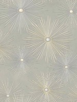 Starburst Geo Silversmoke Met Gold Peel and Stick Wallpaper WTG-249831 by NextWall Wallpaper for sale at Wallpapers To Go