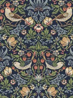 Aves Garden Midnight Blue Peel and Stick Wallpaper WTG-249848 by NextWall Wallpaper for sale at Wallpapers To Go