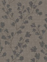 Floral Trail Motif Brown Black Wallpaper WTG-257289 by Galerie Wallpaper for sale at Wallpapers To Go