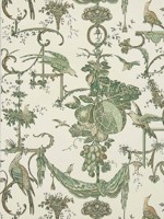 Kininvie Leaf On White Wallpaper WTG-257845 by Brunschwig and Fils Wallpaper for sale at Wallpapers To Go
