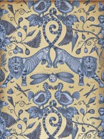 Extinct Blue Wallpaper WTG-259430 by Clarke and Clarke Wallpaper for sale at Wallpapers To Go