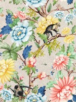 Sapphire Garden Ivory Wallpaper WTG-259475 by Clarke and Clarke Wallpaper for sale at Wallpapers To Go