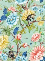 Sapphire Garden Mineral Wallpaper WTG-259476 by Clarke and Clarke Wallpaper for sale at Wallpapers To Go