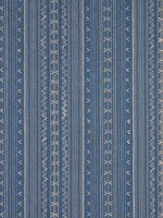 Charter Stripe Embroidery Navy Fabric WTG-260444 by Thibaut Fabrics for sale at Wallpapers To Go