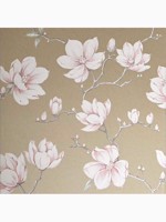 Pierre Pink and Gold Floral Wallpaper WTG-262565 by Graham and Brown Wallpaper for sale at Wallpapers To Go