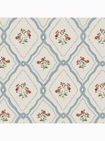 Pinford Trellis Pale Seaspray Blue Wallpaper WTG-263057 by Laura Ashley Wallpaper for sale at Wallpapers To Go