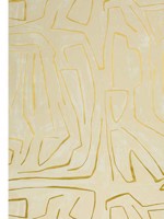 Graffito Ivory Gold Wallpaper WTG-263147 by Lee Jofa Modern Wallpaper for sale at Wallpapers To Go
