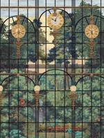 The Station View Green Blue Gold Red Brown Wallpaper WTG-265552 by Mind the Gap Wallpaper for sale at Wallpapers To Go