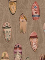 Babouches Antique Wallpaper WTG-267030 by Mulberry Home Wallpaper for sale at Wallpapers To Go