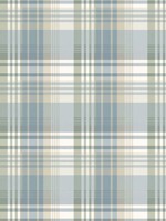 Mulberry Ancient Tartan Aqua Wallpaper WTG-267046 by Mulberry Home Wallpaper for sale at Wallpapers To Go