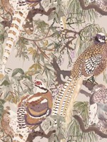 Game Birds Antique Wallpaper WTG-267054 by Mulberry Home Wallpaper for sale at Wallpapers To Go
