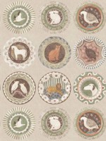 Robinas Dinner Party Sage Wallpaper WTG-268731 by G P & J Baker Wallpaper for sale at Wallpapers To Go