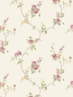 In Reg White Wedding Trail Ivory Burgundy Green Wallpaper WTG-269930 by Patton Norwall Wallpaper for sale at Wallpapers To Go