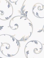 In register Scroll Off White Navy Metallic Gold Wallpaper WTG-269942 by Patton Norwall Wallpaper for sale at Wallpapers To Go