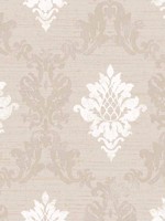 In register Silk Damask Creams Wallpaper WTG-269947 by Patton Norwall Wallpaper for sale at Wallpapers To Go