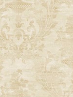 Sari Damask Pearl Beige Wallpaper WTG-269962 by Patton Norwall Wallpaper for sale at Wallpapers To Go