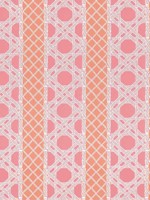 Trelliage Peony and Coral Fabric WTG-271969 by Thibaut Fabrics for sale at Wallpapers To Go