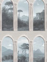 Exotic Vista Archway Blue Wallpaper WTG-272266 by Veer Decor Wallpaper for sale at Wallpapers To Go