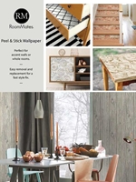 Peel and stick wallpaper by York is printed on high quality vinyl that is removable and washable